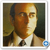 Retrato de mi padre,  Sr. Atnonio Conejo Fuertes, pintura al óleo sobre tabla