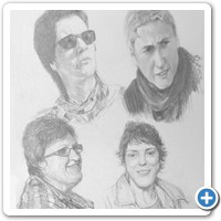 bocetos  estudios de retratos de mujer dibujo