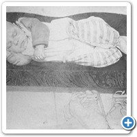 Niño pequeño durmiendo en un mini sofaa su medida inacabado dibujo