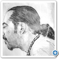 Sant Txanti de best. perfil boceto de dibujo