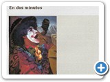 Notivcia en el periodico a voz Galicia sobre la pintura de carnaval expuesta en el Concello de Cambados