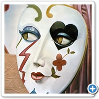 Mascara carnavalera pintura
